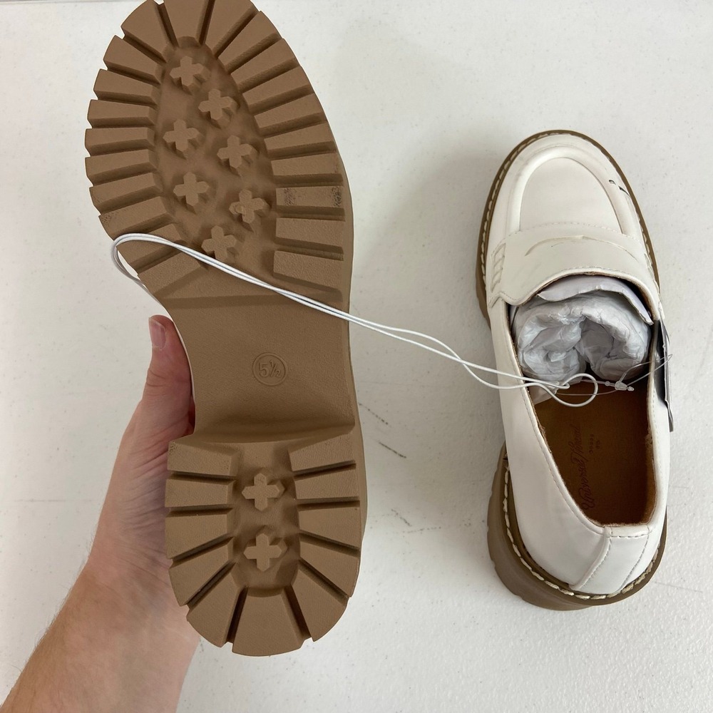 NEW Universal Thread women's off-white Maisy‎ slip on platform loafers shoes 5.5 - Picture 5 of 8